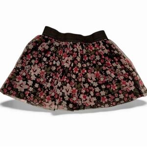 Epic Threads Girls Skirt | Size 6 | Floral Print | Lightweight | Black Waistband